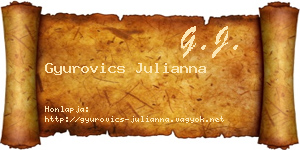 Gyurovics Julianna névjegykártya